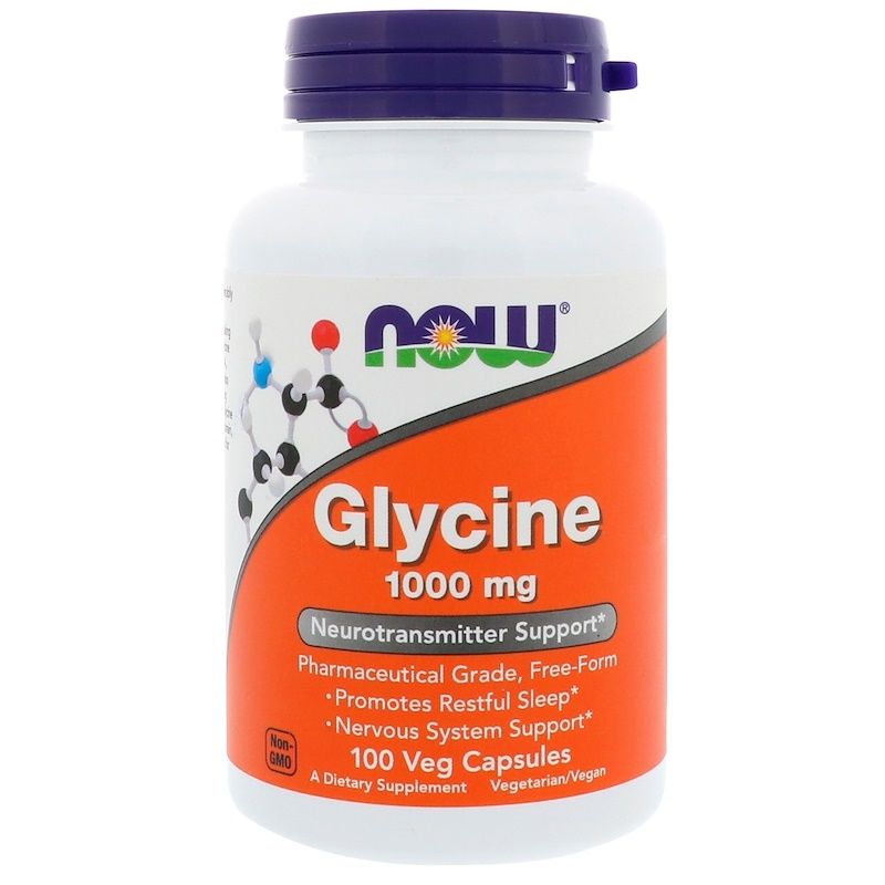 фото упаковки NOW Glycine Глицин