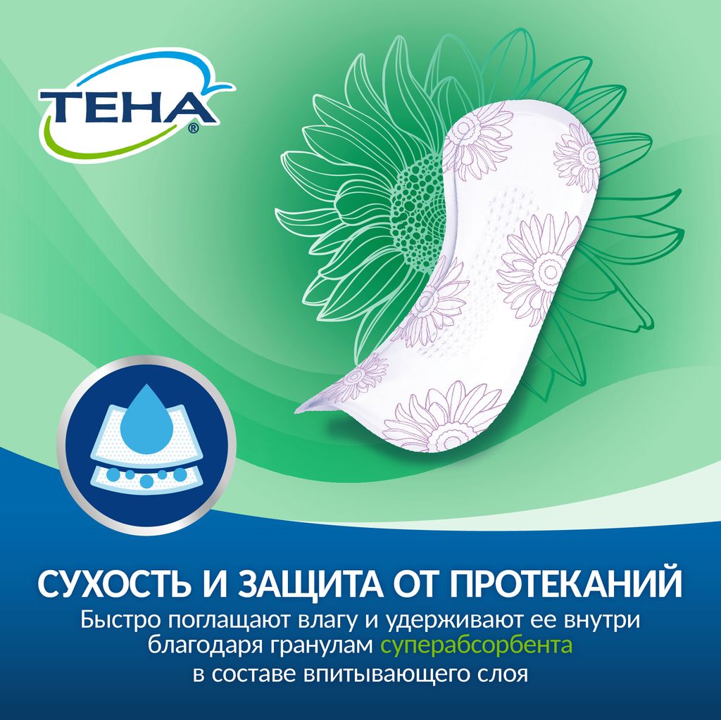 Тена Lady Active Normal Урологические прокладки, прокладки урологические, 3 капли, 12 шт.