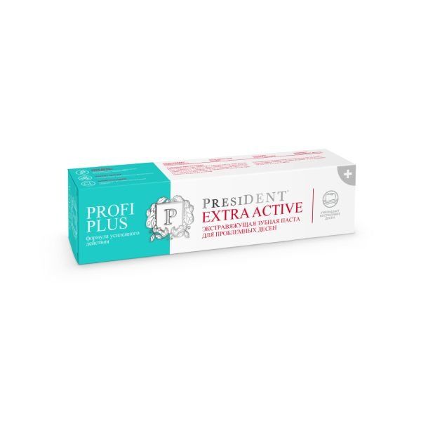 фото упаковки PresiDent Profi Plus Extra Active Зубная паста экстравяжущая, паста зубная, 30 мл, 1 шт. фото упаковки PresiDent Profi Plus Extra Active Зубная паста экстравяжущая