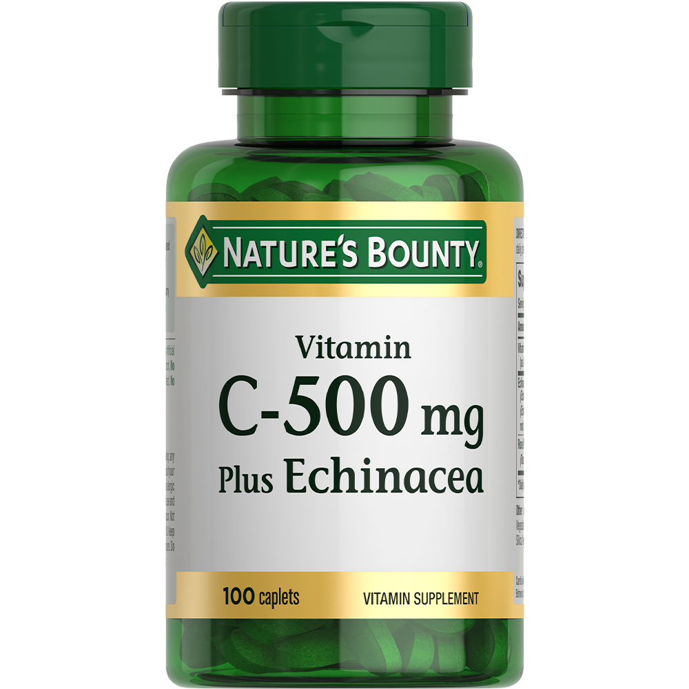 фото упаковки Natures Bounty Витамин С 500 мг плюс Эхинацея