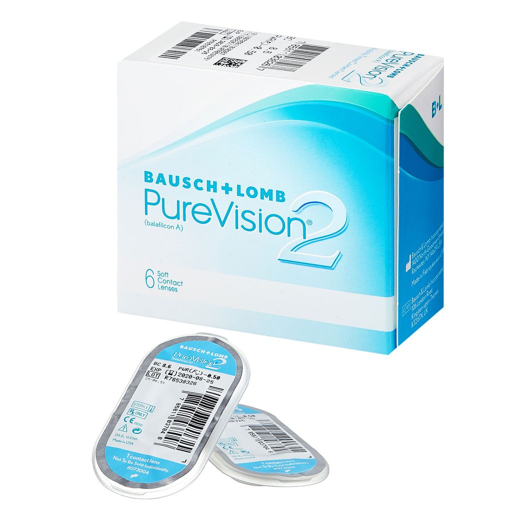 Bausch&Lomb PureVision 2 Контактные линзы плановой замены, -4.00, 8.6, 6 шт.