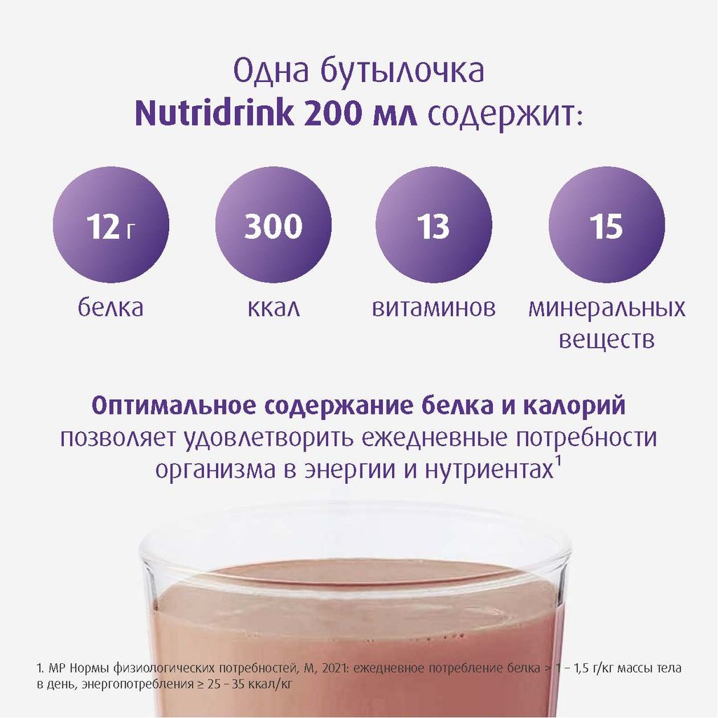 Nutridrink, жидкость для приема внутрь, шоколад, 200 мл, 1 шт.
