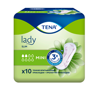 Прокладки урологические Tena Lady Slim Mini, прокладки урологические, 2 капли, 10 шт.