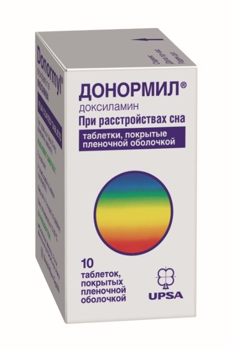Донормил, 15 мг, таблетки, покрытые пленочной оболочкой, 10 шт.
