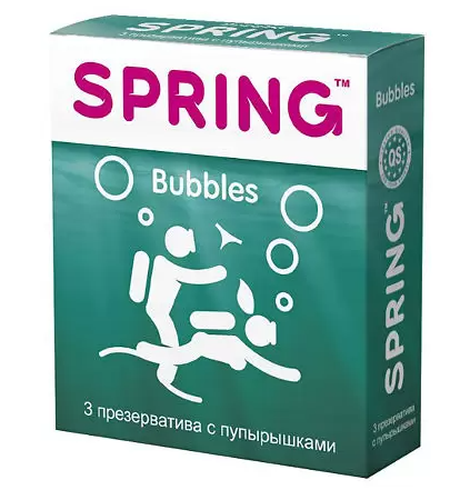 Spring Bubbles презервативы с пупырышками, набор презервативов, 3 шт.
