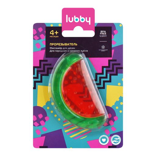 Lubby Игрушка-прорезыватель Арбуз, арт. 4552, 1 шт.
