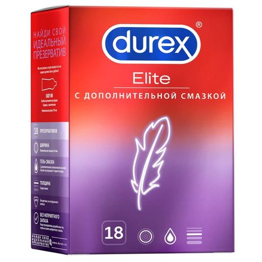 Презервативы Durex Elite, презервативы, 18 шт.